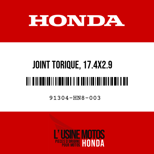image de 91304-HN8-003 JOINT TORIQUE, 17.4X2.9