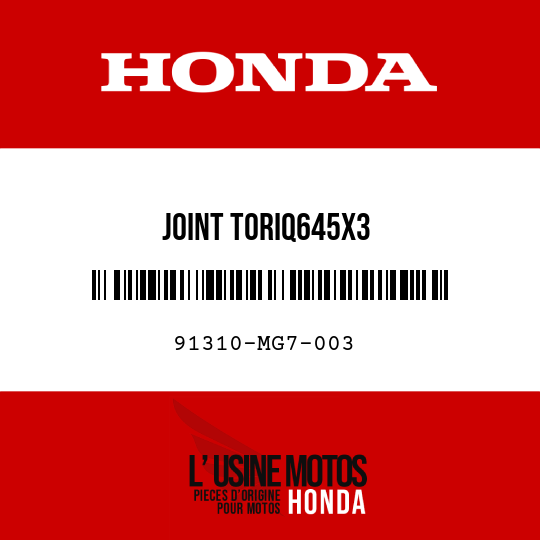 image de 91310-MG7-003 JOINT TORIQ645X3