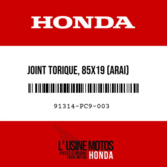 image de 91314-PC9-003 JOINT TORIQUE, 85X19 (ARAI)