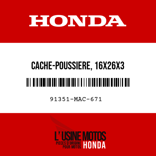 image de 91351-MAC-671 CACHE-POUSSIERE, 16X26X3