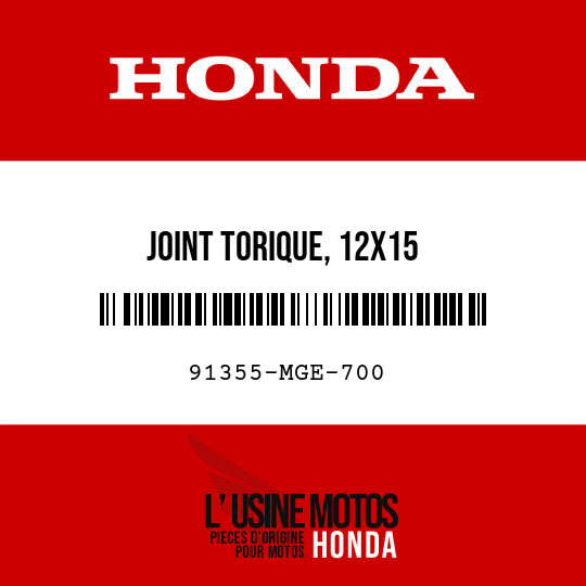 image de 91355-MGE-700 JOINT TORIQUE, 12X15
