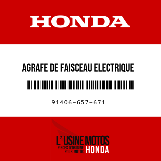 image de 91406-657-671 AGRAFE DE FAISCEAU ELECTRIQUE