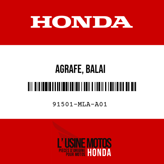 image de 91501-MLA-A01 AGRAFE, BALAI