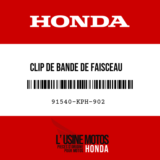 image de 91540-KPH-902 CLIP DE BANDE DE FAISCEAU