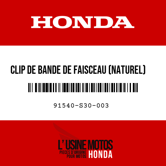 image de 91540-S30-003 CLIP DE BANDE DE FAISCEAU (NATUREL) (1515MM)