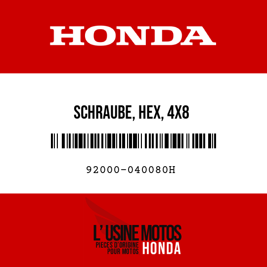 image de 92000-040080H SCHRAUBE, HEX, 4X8