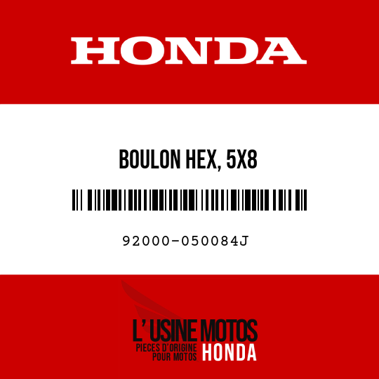 image de 92000-050084J BOULON HEX, 5X8