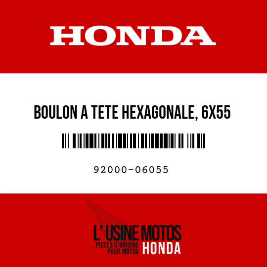 image de 92000-06055 BOULON A TETE HEXAGONALE, 6X55