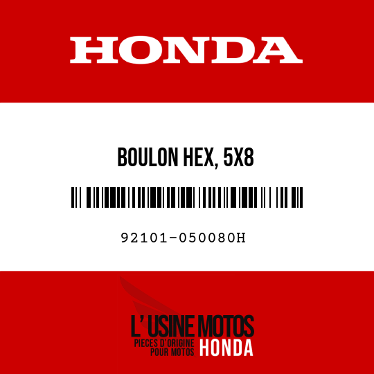 image de 92101-050080H BOULON HEX, 5X8