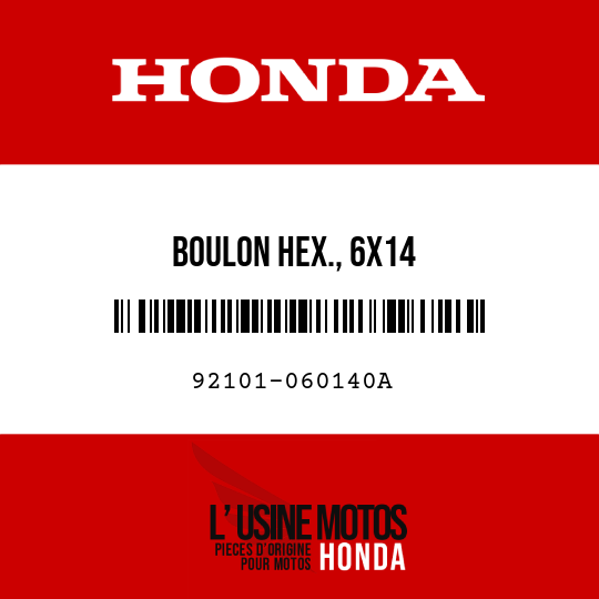 image de 92101-060140A BOULON HEX., 6X14