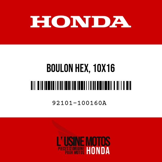 image de 92101-100160A BOULON HEX, 10X16