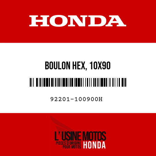 image de 92201-100900H BOULON HEX, 10X90