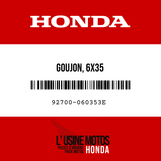 image de 92700-060353E GOUJON, 6X35