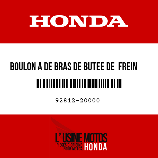 image de 92812-20000 BOULON A DE BRAS DE BUTEE DE  FREIN