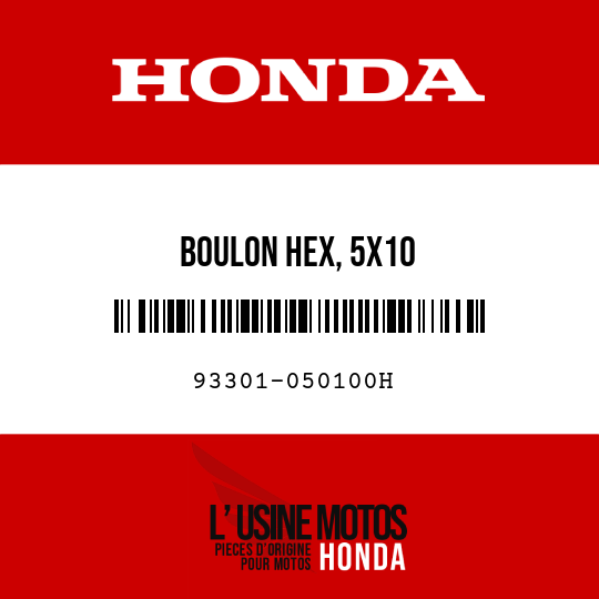 image de 93301-050100H BOULON HEX, 5X10