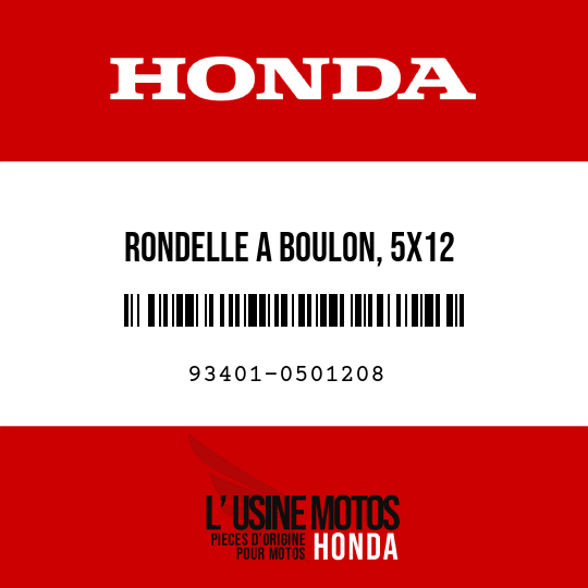 image de 93401-0501208 RONDELLE A BOULON, 5X12
