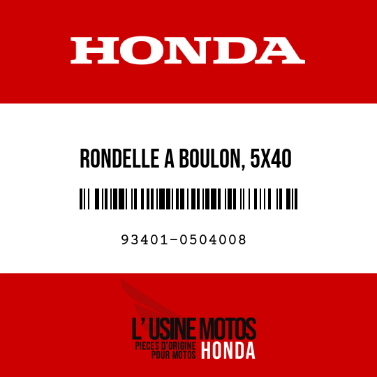 image de 93401-0504008 RONDELLE A BOULON, 5X40
