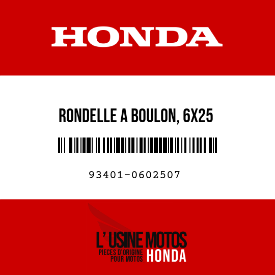 image de 93401-0602507 RONDELLE A BOULON, 6X25
