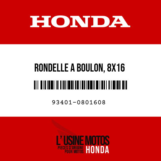 image de 93401-0801608 RONDELLE A BOULON, 8X16
