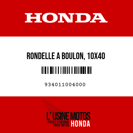 image de 934011004000 RONDELLE A BOULON, 10X40