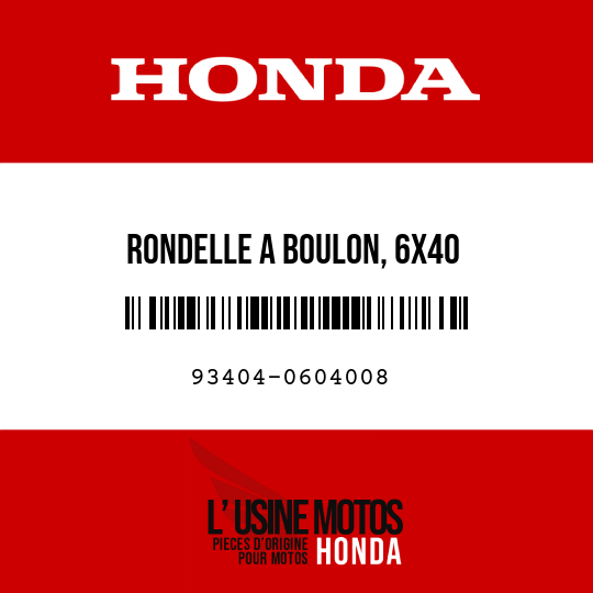 image de 93404-0604008 RONDELLE A BOULON, 6X40