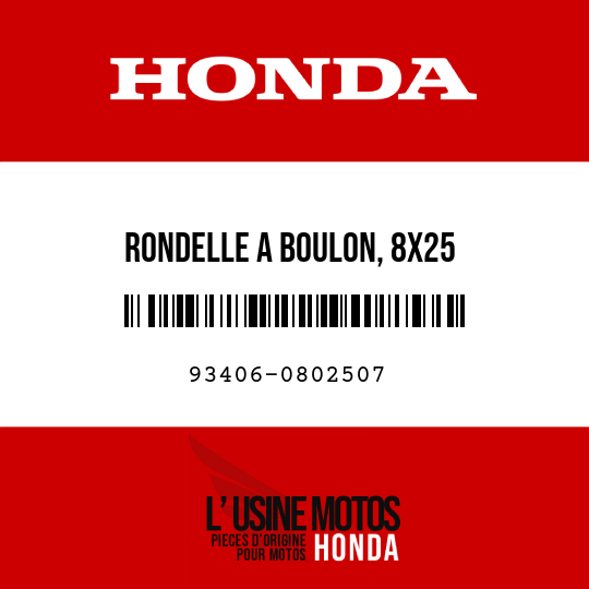 image de 93406-0802507 RONDELLE A BOULON, 8X25