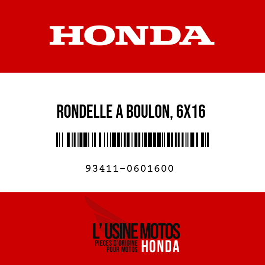 image de 93411-0601600 RONDELLE A BOULON, 6X16