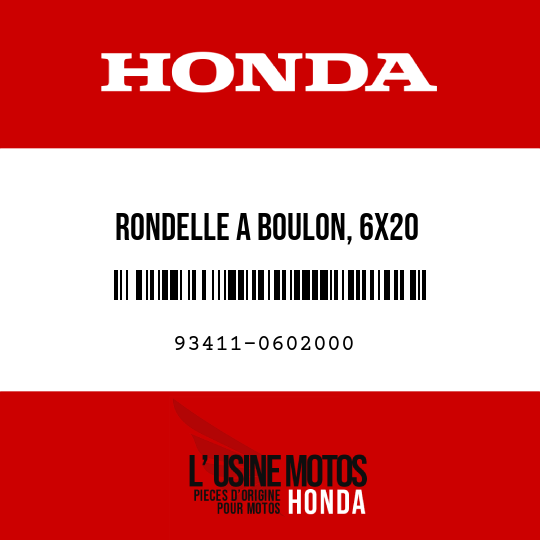 image de 93411-0602000 RONDELLE A BOULON, 6X20