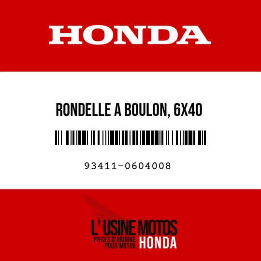 image de 93411-0604008 RONDELLE A BOULON, 6X40