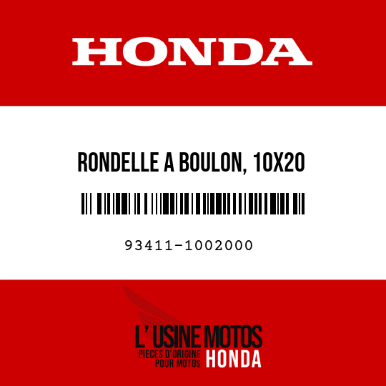 image de 93411-1002000 RONDELLE A BOULON, 10X20
