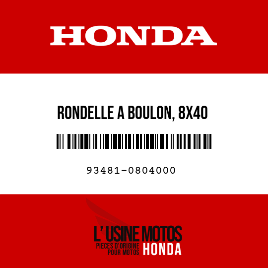 image de 93481-0804000 RONDELLE A BOULON, 8X40