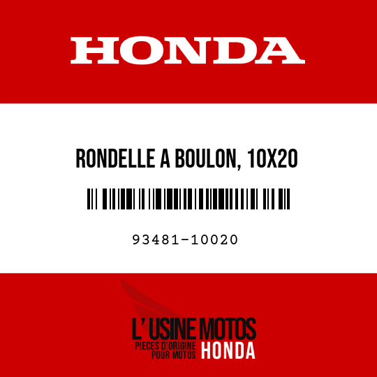image de 93481-10020 RONDELLE A BOULON, 10X20