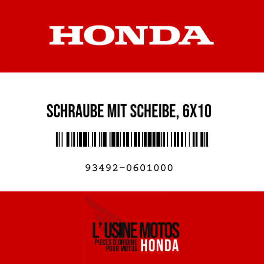 image de 93492-0601000 SCHRAUBE MIT SCHEIBE, 6X10
