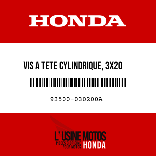 image de 93500-030200A VIS A TETE CYLINDRIQUE, 3X20