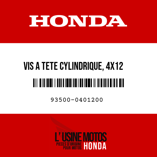 image de 93500-0401200 VIS A TETE CYLINDRIQUE, 4X12