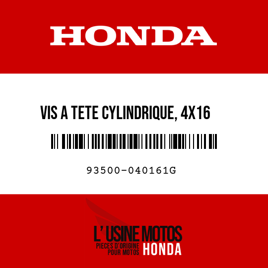 image de 93500-040161G VIS A TETE CYLINDRIQUE, 4X16