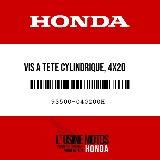 image de 93500-040200H VIS A TETE CYLINDRIQUE, 4X20