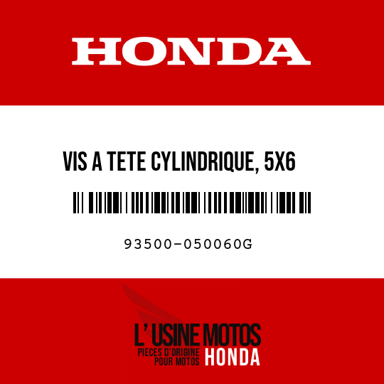 image de 93500-050060G VIS A TETE CYLINDRIQUE, 5X6