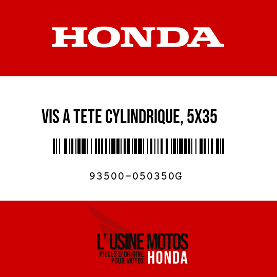 image de 93500-050350G VIS A TETE CYLINDRIQUE, 5X35