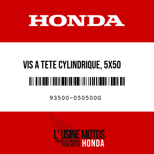 image de 93500-050500G VIS A TETE CYLINDRIQUE, 5X50