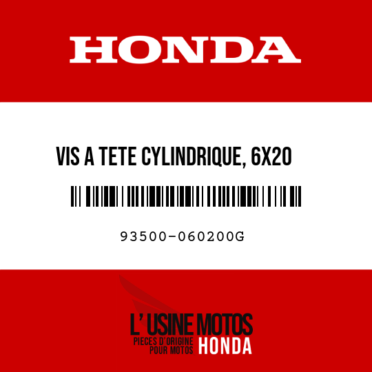 image de 93500-060200G VIS A TETE CYLINDRIQUE, 6X20