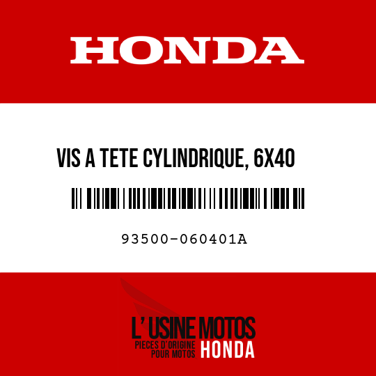 image de 93500-060401A VIS A TETE CYLINDRIQUE, 6X40