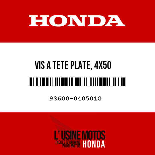 image de 93600-040501G VIS A TETE PLATE, 4X50
