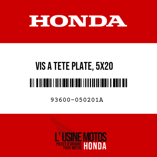 image de 93600-050201A VIS A TETE PLATE, 5X20