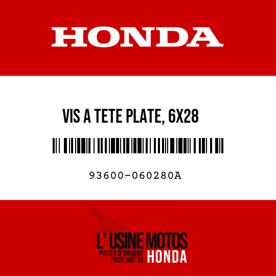 image de 93600-060280A VIS A TETE PLATE, 6X28