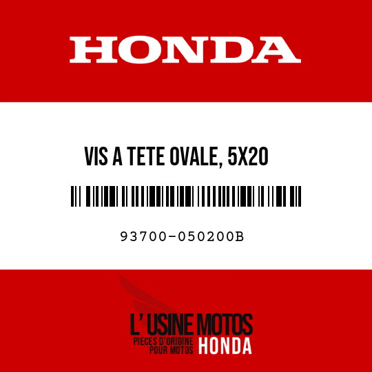image de 93700-050200B VIS A TETE OVALE, 5X20