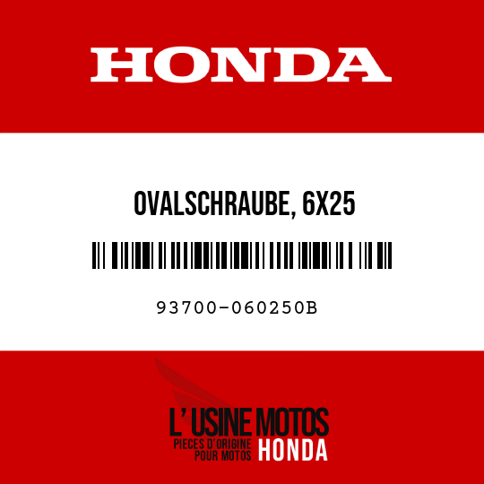 image de 93700-060250B OVALSCHRAUBE, 6X25