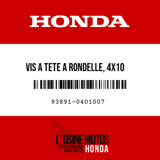 image de 93891-0401007 VIS A TETE A RONDELLE, 4X10