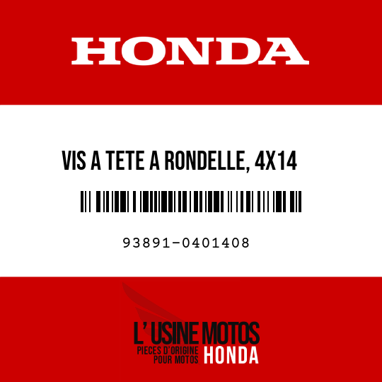 image de 93891-0401408 VIS A TETE A RONDELLE, 4X14