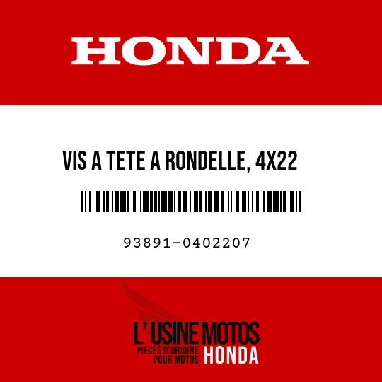 image de 93891-0402207 VIS A TETE A RONDELLE, 4X22